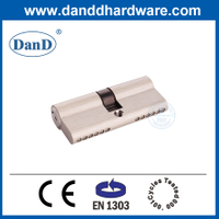 Hệ thống khóa chính Satin Niken EN1303 Xi lanh khóa bằng đồng có khóa-DDLC003-70mm-SN