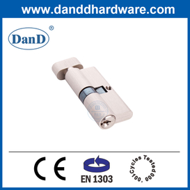 Nhà cung cấp xi lanh khóa EN1303 Satin Niken đồng thau nguyên khối Khóa cửa xi lanh chính-DDLC004-70mm-SN