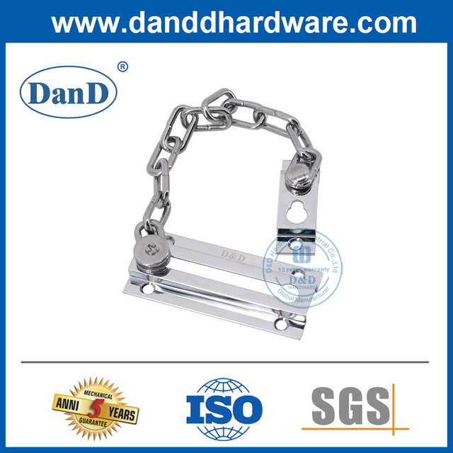 Chuỗi khóa cửa Chrome được đánh bóng bằng đồng thau Khóa chuỗi căn hộ cho Door-DDG005