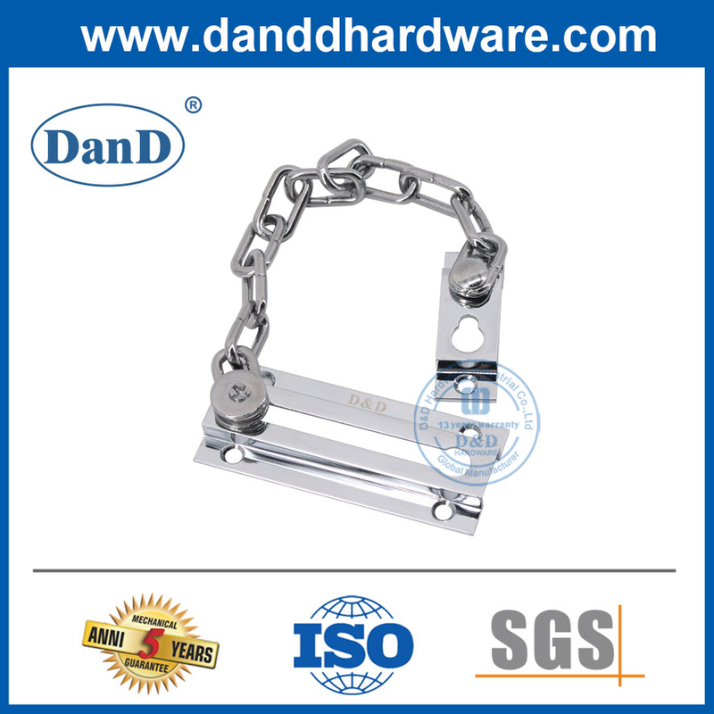 Chuỗi khóa cửa Chrome được đánh bóng bằng đồng thau Khóa chuỗi căn hộ cho Door-DDG005