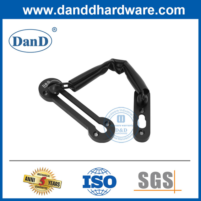 Khóa xích màu đen mờ bằng thép không gỉ trên cửa dành cho thị trường Mỹ DDG003