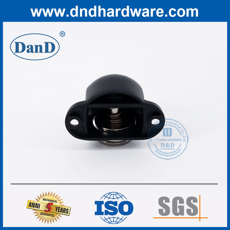 Chặn cửa màu đen Matt Chặn cửa ra vào bằng hợp kim kẽm từ tính-DDDS031