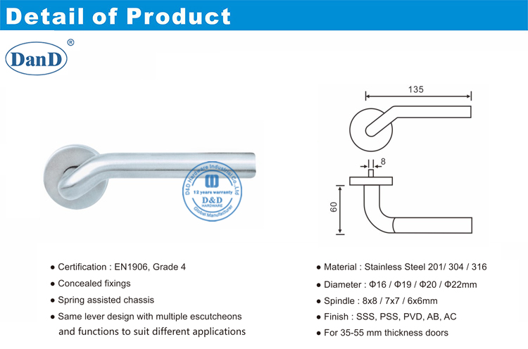 Tay nắm cửa ngoài-Phần cứng D và D
