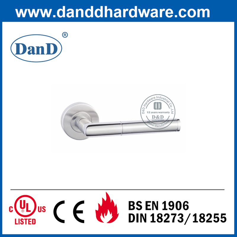 Tay nắm cửa gỗ tròn Rose SS304 lối vào thương mại-DDTH028