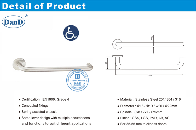 Tay nắm cửa trang trí-Phần cứng D và D