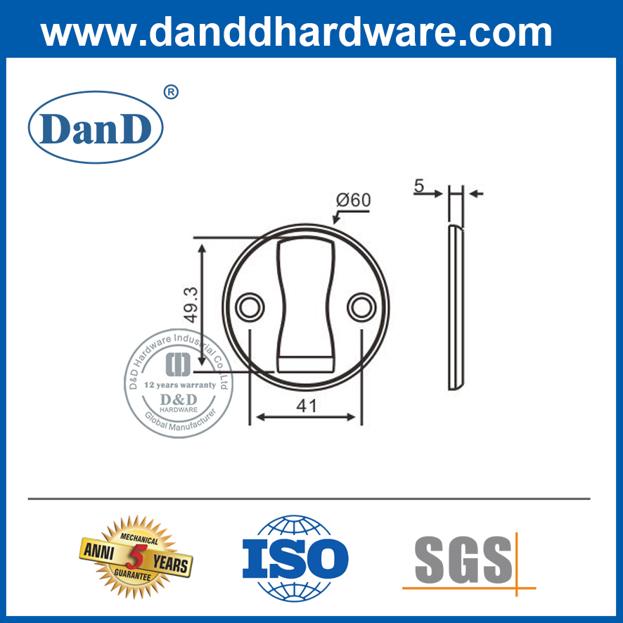 Chặn cửa từ tính vô hình bằng thép không gỉ cho cửa ngoài trời-DDDS036