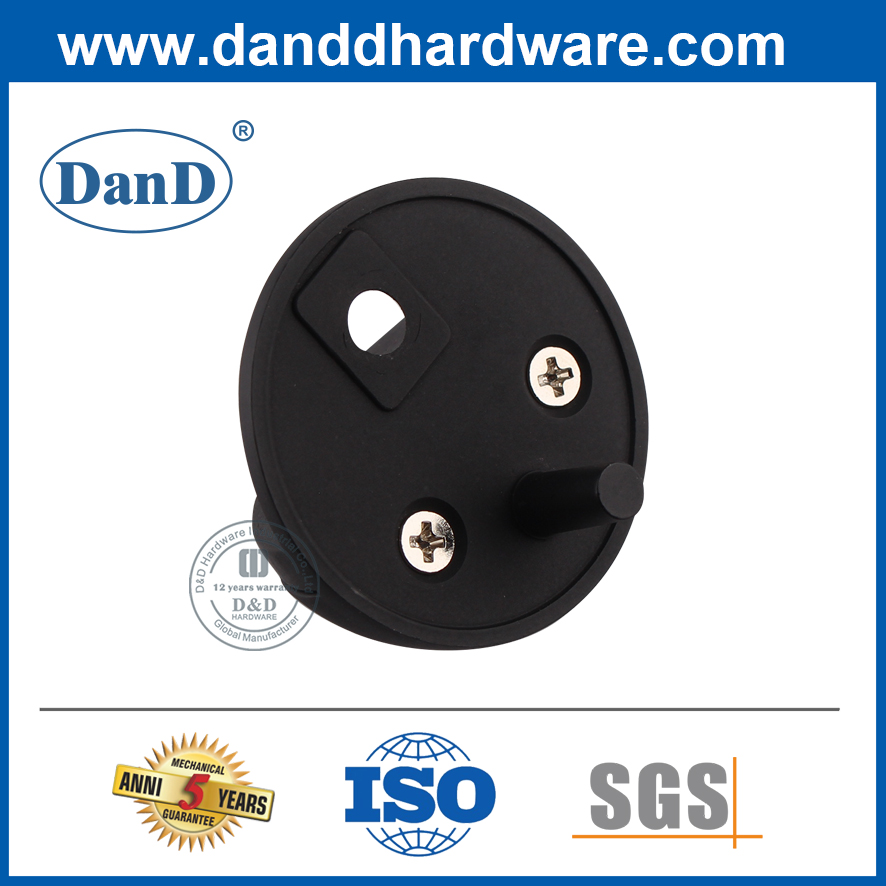 Nút chặn cửa bán cầu bằng thép không gỉ màu đen mờ-DDDS001