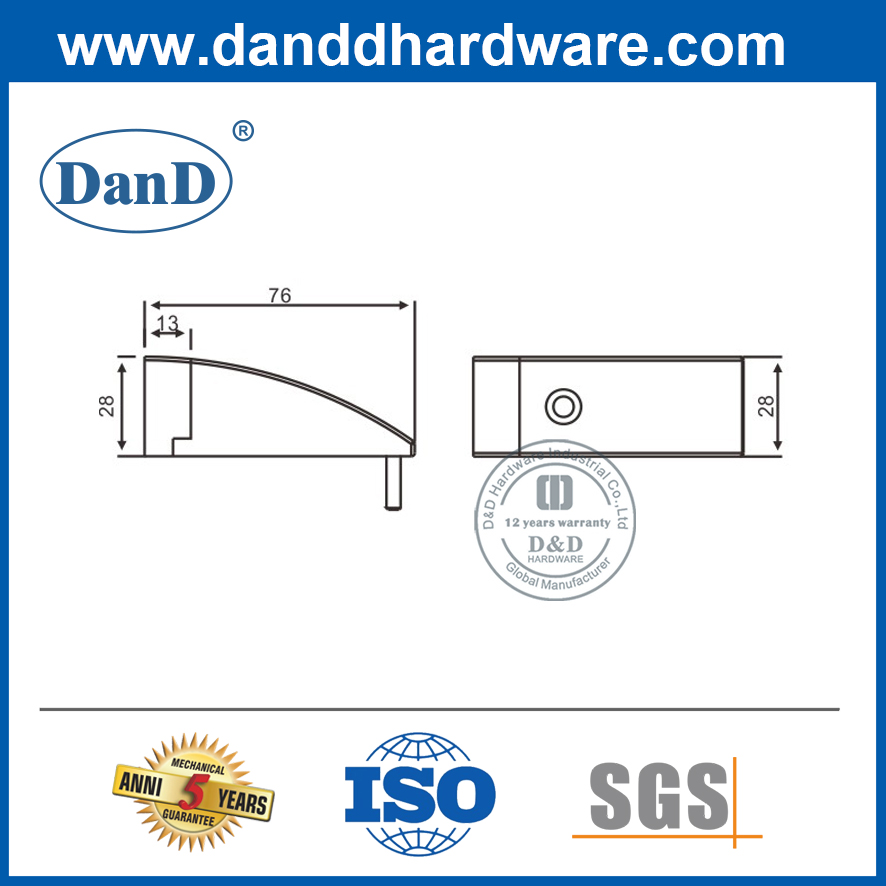 Chặn cửa gắn sàn bằng thép không gỉ hiện đại-DDDS013