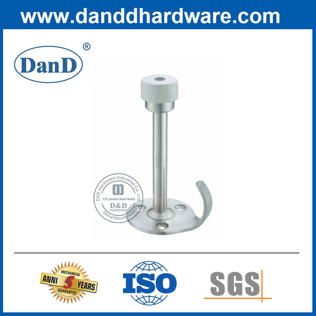 Chặn cửa treo tường bằng thép không gỉ hiện đại có móc-DDDS017