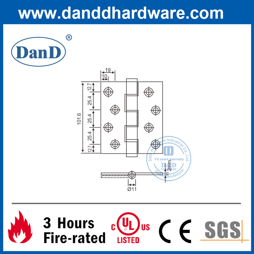Bản lề cửa máy giặt nylon bằng thép không gỉ 316 cho cửa kim loại rỗng-DDSS007