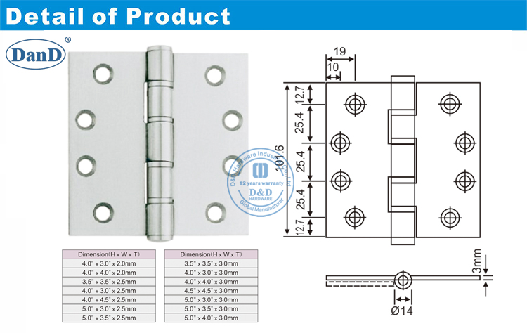 Phần cứng bản lề máy giặt đơn-D và D