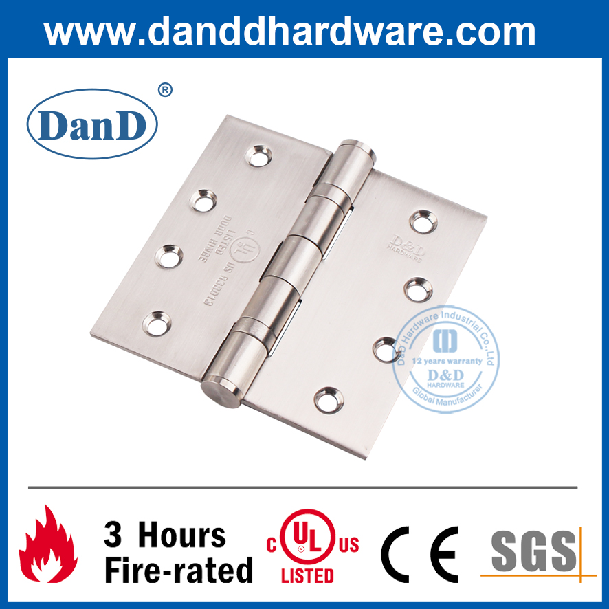 Bản lề cửa composite chống cháy 304 bằng thép không gỉ 4 inch có chứng nhận UL-DDSS001-FR-4X4X3