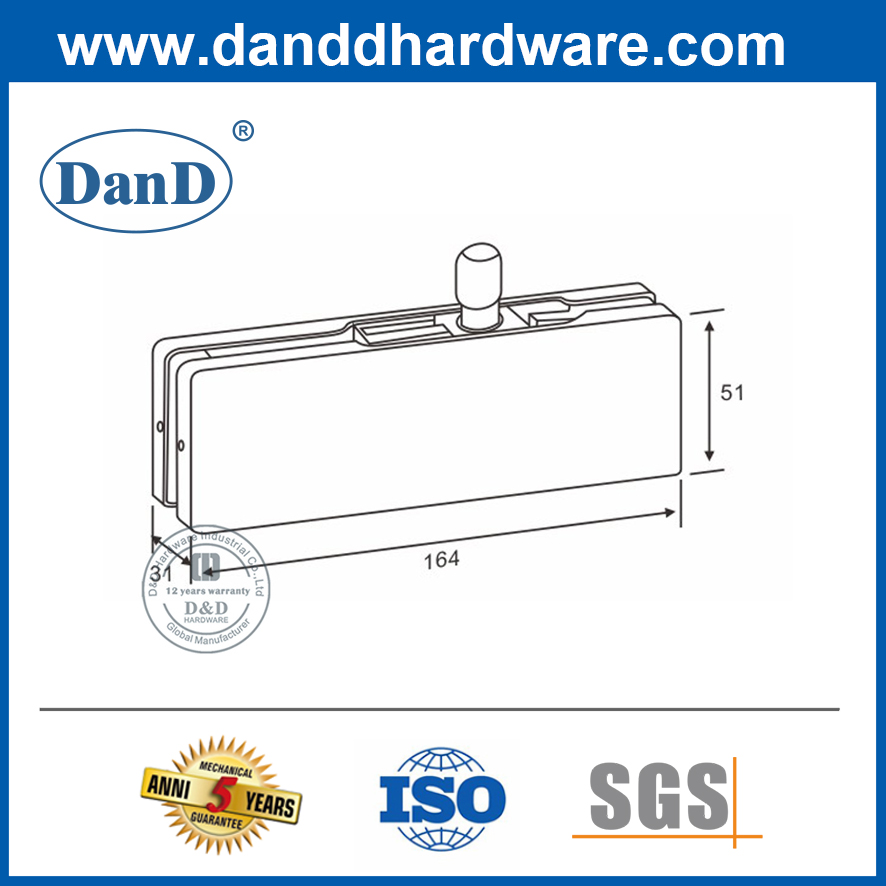 Lắp bản vá trên bảng điều khiển bằng thép không gỉ cho phòng họp Cửa kính-DDPT002