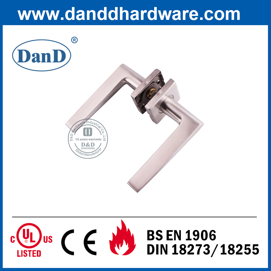 Tay nắm cửa đòn bẩy hoa hồng vuông SUS304 cho cửa trước-DDSH037