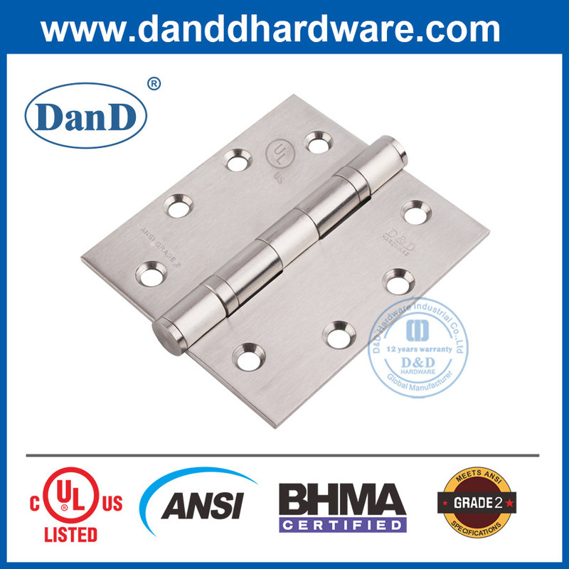 Bản lề góc vuông chống cháy ANSI 4 inch SS316 cho cửa bên trong- DDSS001-ANSI-2-4.5x4x3.4