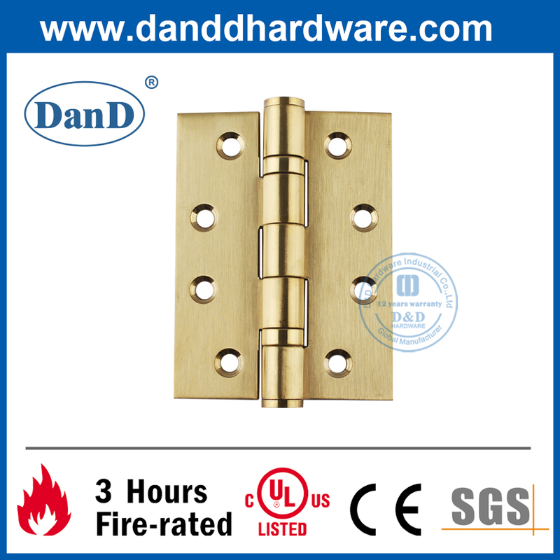 Bản lề cửa thương mại bằng đồng thau Satin cấp 316-DDSS001-4X3X3