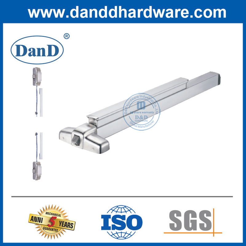 Phần cứng cửa thoát hiểm thương mại Thép không gỉ và nhôm Khóa 3 điểm Panic Bar-DDPD307