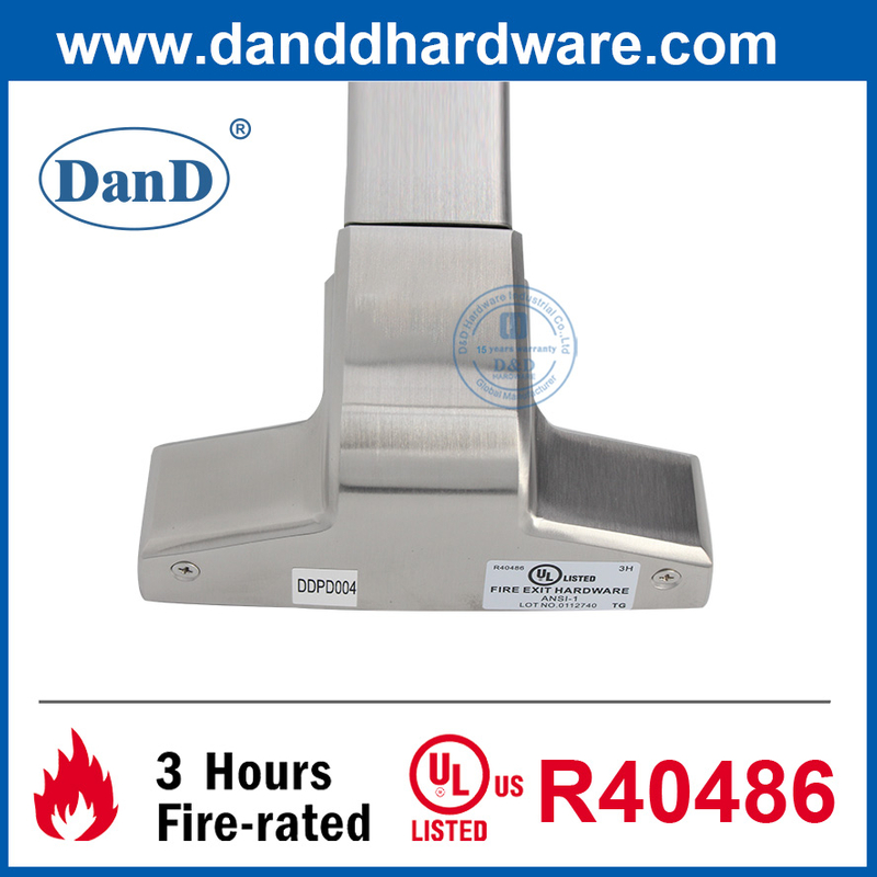 Cửa khóa thanh đẩy hoảng loạn với phần cứng hoảng loạn Thiết bị thoát hoảng loạn bằng thép không gỉ-DDPD004