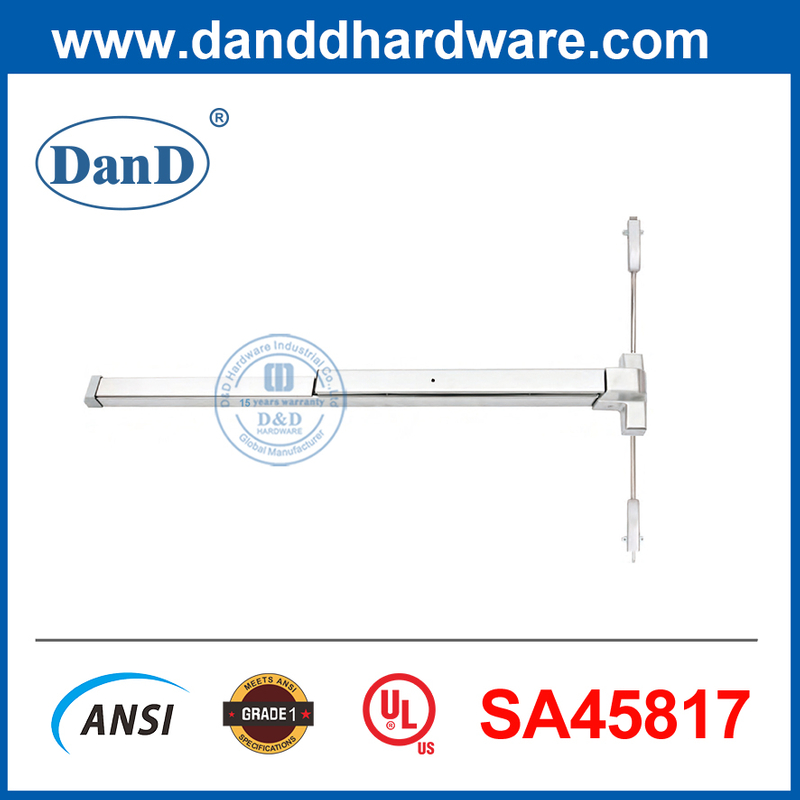 Chốt 2 điểm UL305 Dogging Phần cứng cửa hoảng loạn Thép thanh dọc Thiết bị thoát hoảng loạn-DDPD027