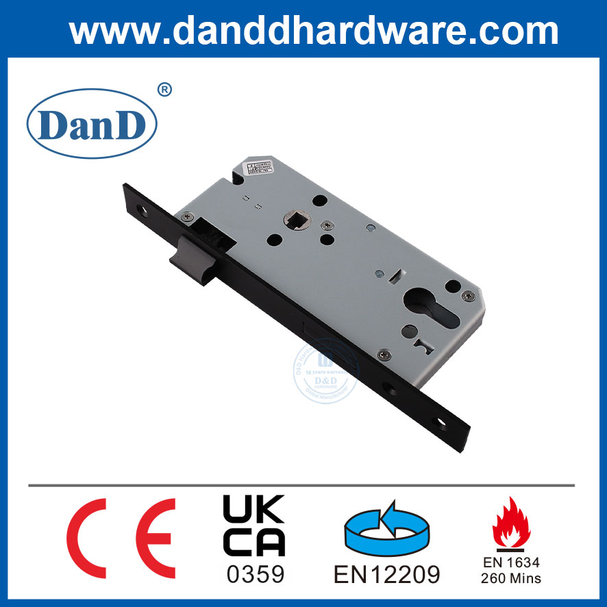 Nội thất phòng ngủ bằng thép không gỉ CE Khóa cửa an toàn màu đen Khóa cửa tay cầm Set-DDML009-5572