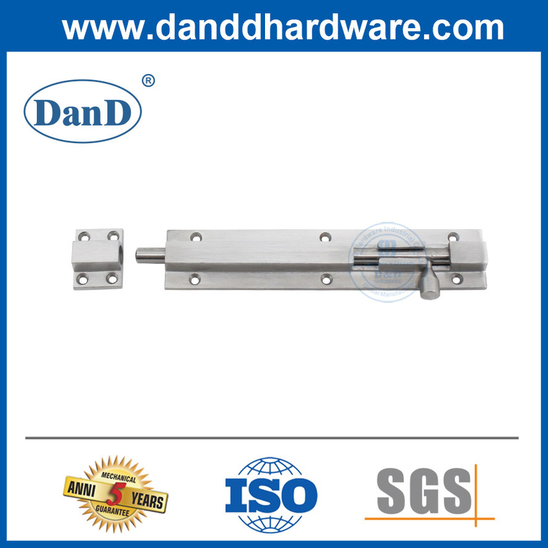 200X39mm Flush Tower Thùng chốt cửa Phần cứng bề mặt thép không gỉ Bolt Lock-DDDB035