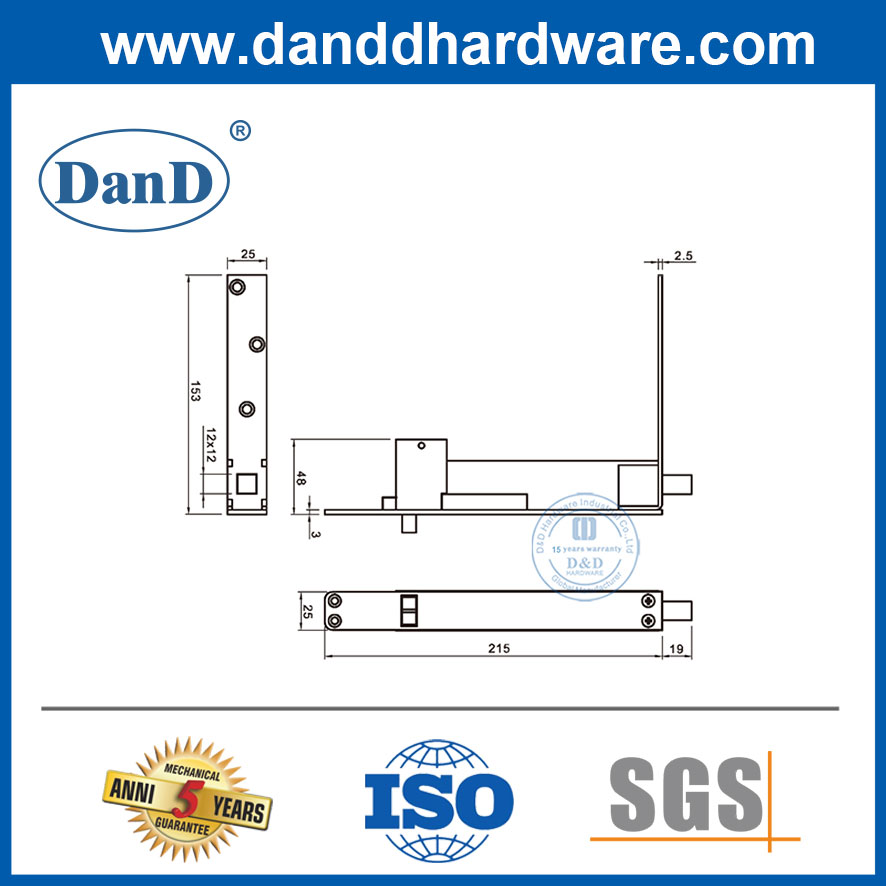 Cửa gỗ inox không tay Bolt xả hoàn toàn tự động-DDDB033