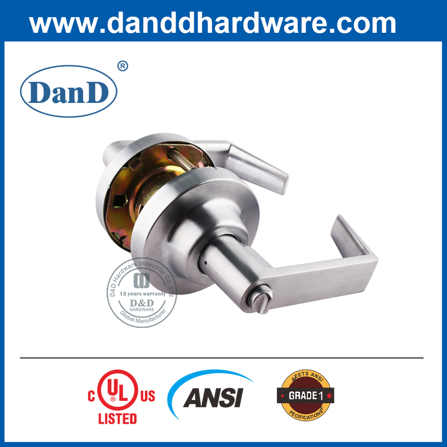 Bộ khóa hình ống đòn bẩy hợp kim kẽm loại 1 ANSI cho cửa kim loại-DDLK009