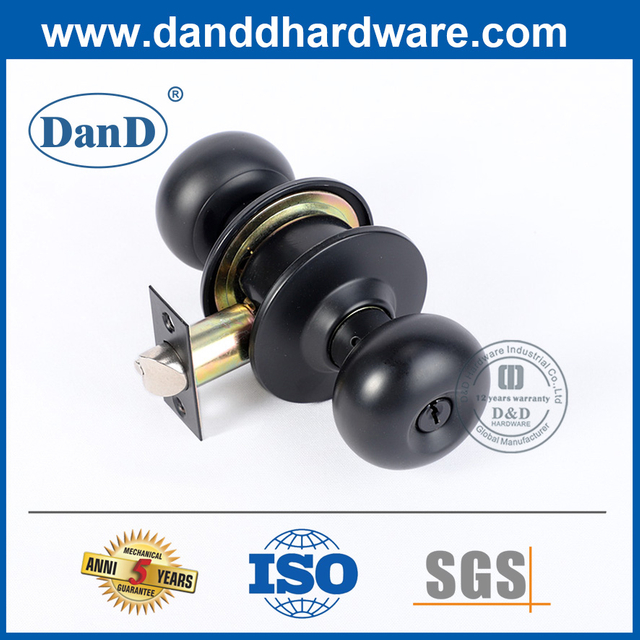 Khóa tay nắm cửa bằng hợp kim kẽm màu đen mờ-DDLK068