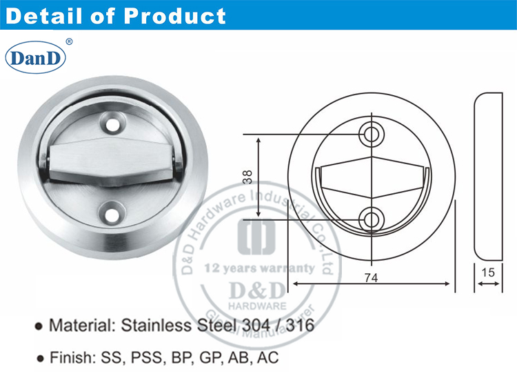 Tay nắm cửa inox - Phần cứng D và D