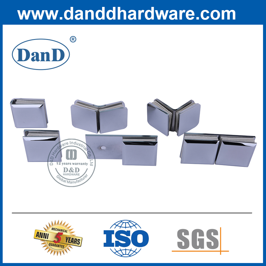 Phụ kiện cửa bằng thép không gỉ 90 độ Giá đỡ kẹp kính -DDGC005
