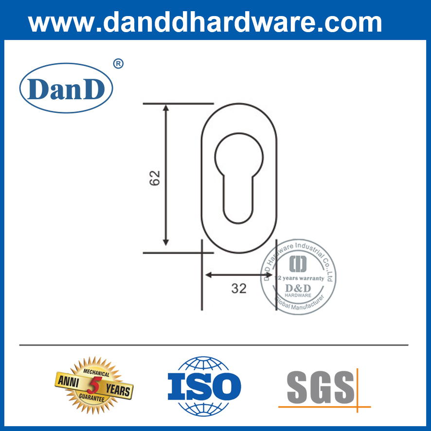 Loại hình bầu dục Escutcheon-DDES003