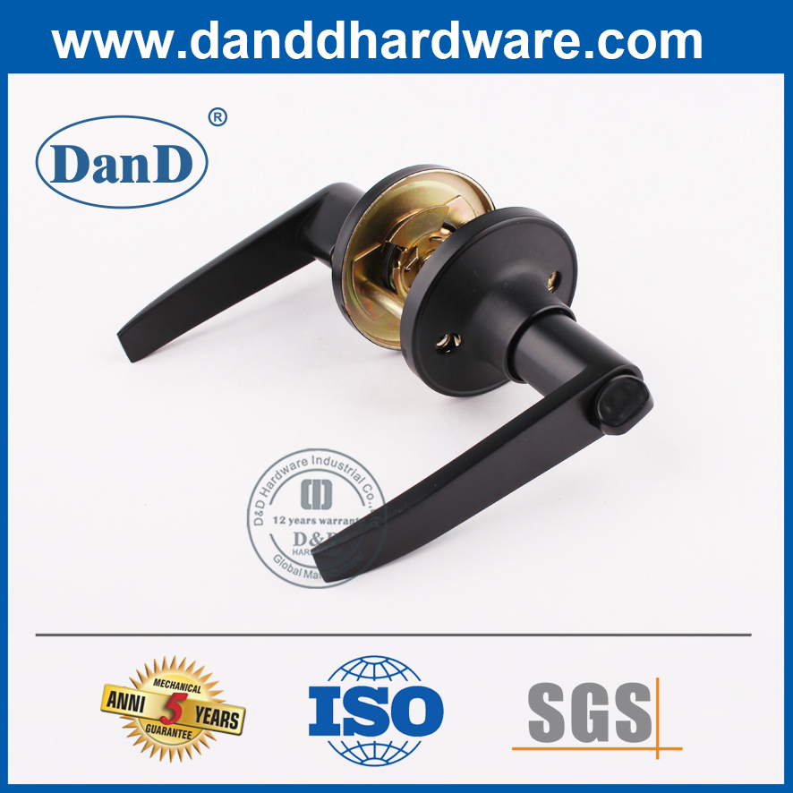 Bộ khóa chức năng văn phòng bằng hợp kim kẽm màu đen mờ-DDLK094