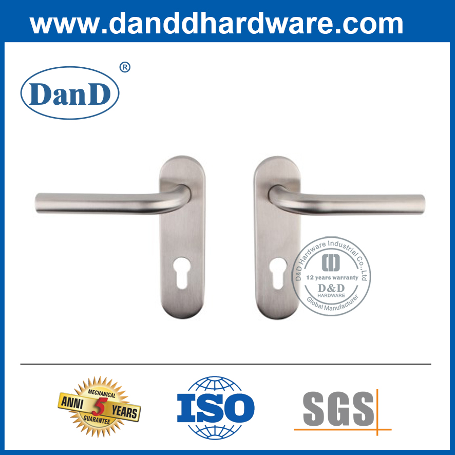 Tay cầm đòn bẩy giảm nhẹ cửa ngoài bằng thép không gỉ có tấm-DDTP009