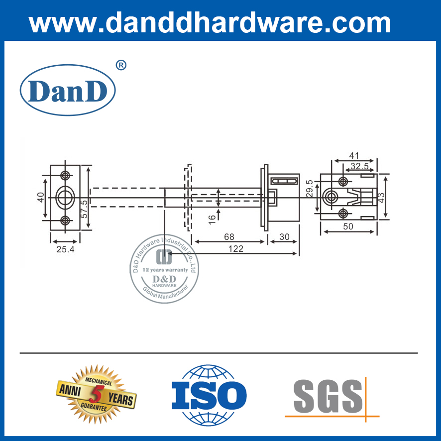 Chuỗi cửa composite cố định bằng hợp kim kẽm-DDDG002