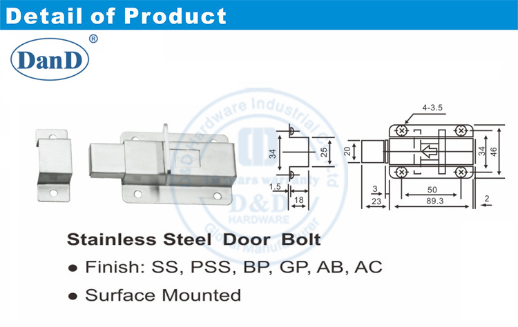 Bu lông xả cho cửa đôi giảm giá-Phần cứng D và D