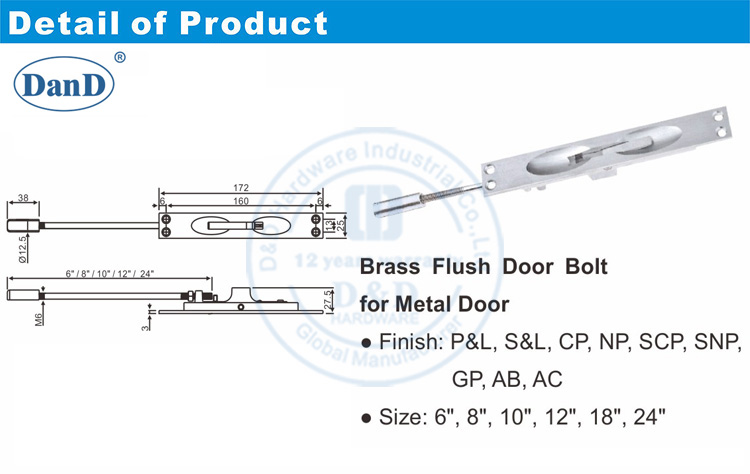 Phần cứng Spring Slide Bolt-D và D