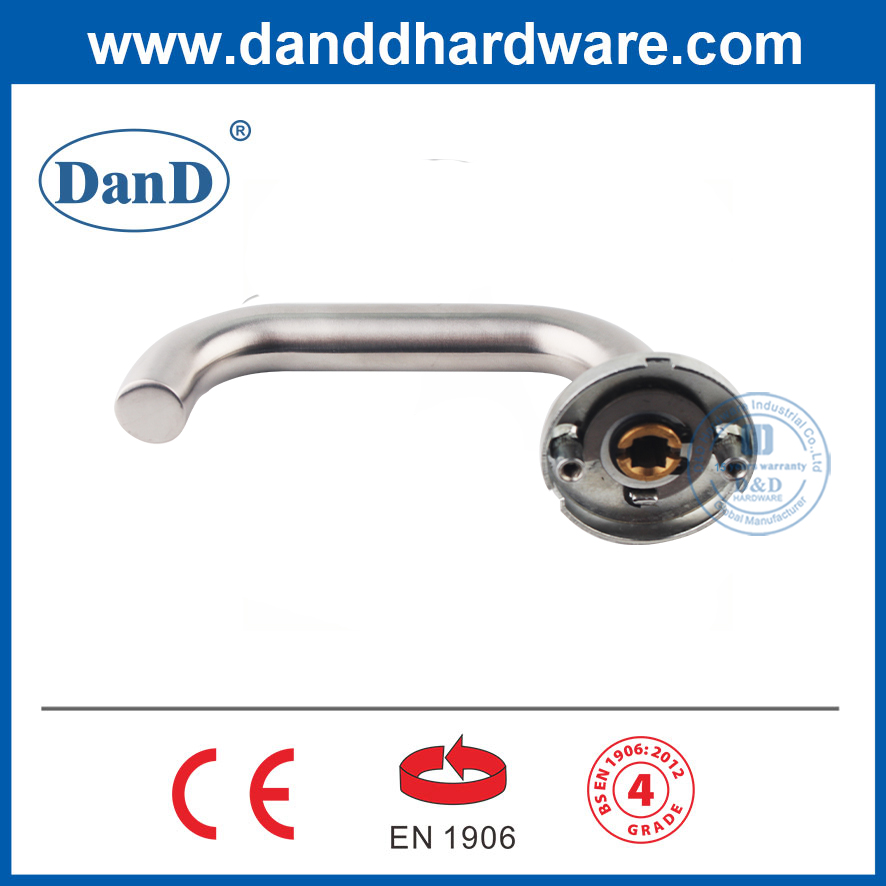 Tay nắm cửa tròn bằng thép không gỉ EN1906 có chốt đỡ -DDTH001