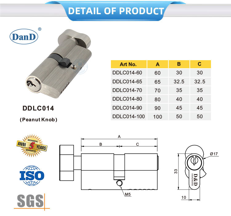 Xi lanh khóa núm đậu phộng