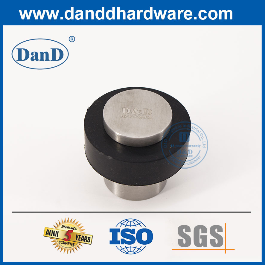Chặn cửa cao su bằng thép không gỉ Satin Chặn cửa Home-DDDS007