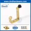 Nút chặn cửa màu vàng bằng thép không gỉ bằng đồng thau Satin có móc treo tường-DDDS024