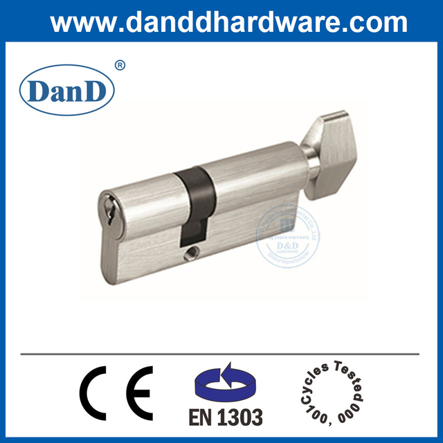 Nhà cung cấp Trung Quốc Euro Profile EN1303 Khóa xi lanh cửa bằng đồng thau có núm-DDLC002