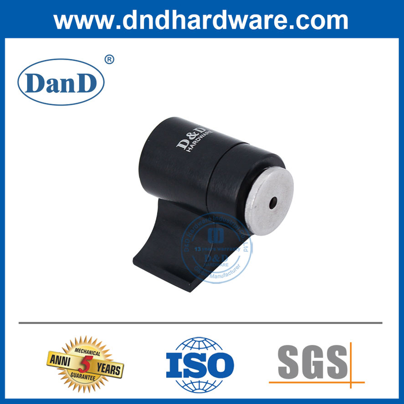 Hợp kim kẽm Trung Quốc Chặn cửa Tầng chặn cửa kim loại màu đen Magentic cho khách sạn-DDDS033