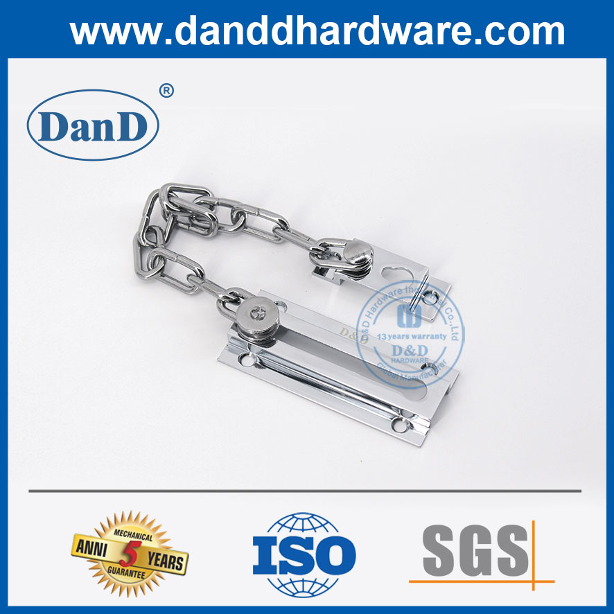 Chuỗi khóa cửa Chrome được đánh bóng bằng đồng thau Khóa chuỗi căn hộ cho Door-DDG005