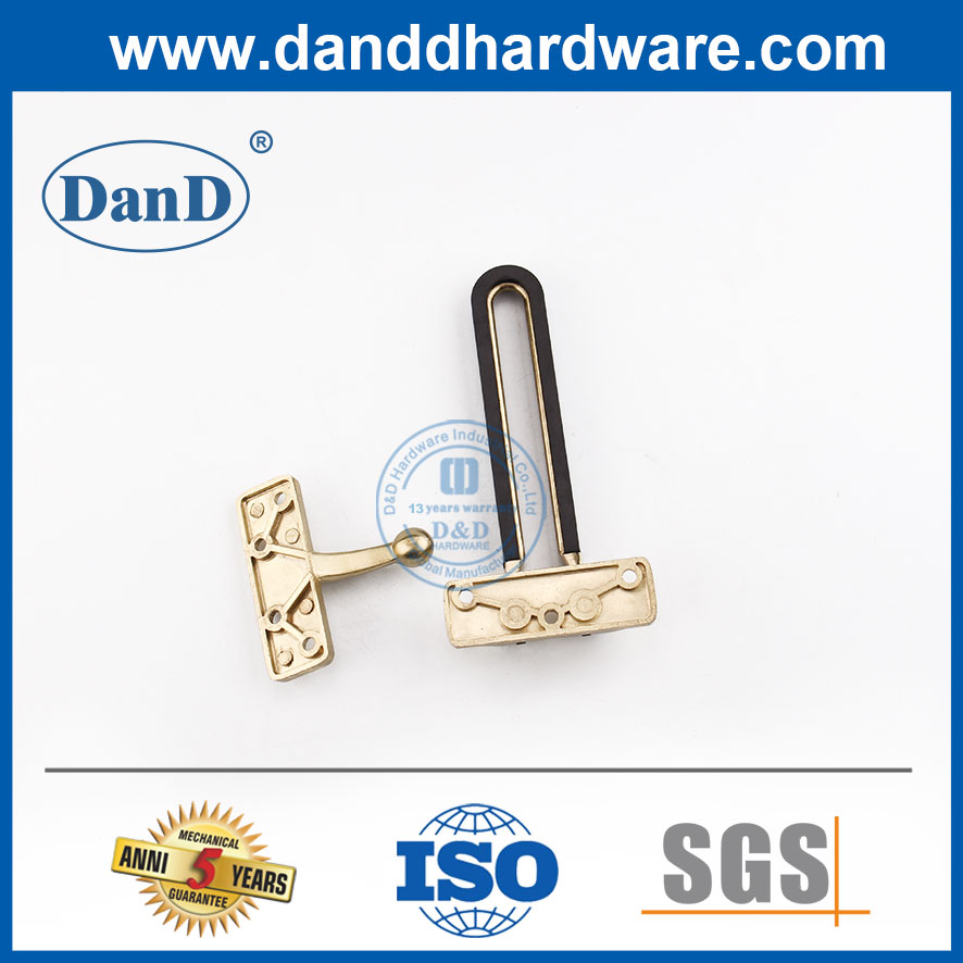 Bảo vệ cửa bằng đồng thau được đánh bóng Hợp kim kẽm Bảo vệ chốt cửa vàng cho phòng ngủ-DDDG008