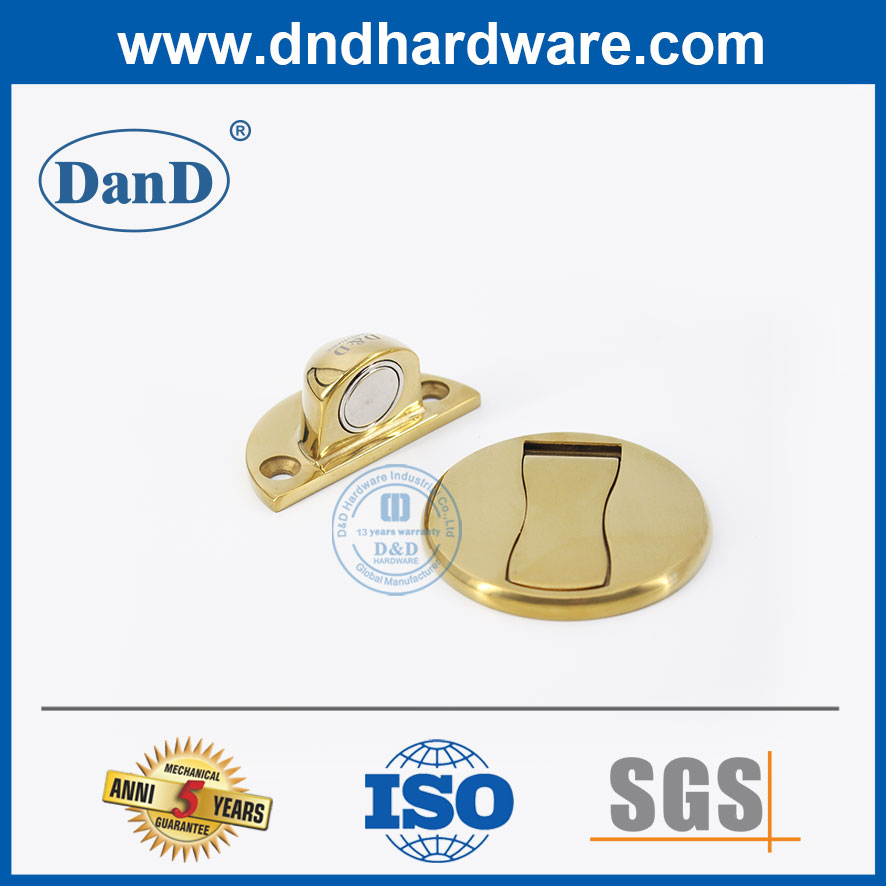 Chặn cửa vô hình bằng thép không gỉ được đánh bóng từ tính bằng đồng thau-DDDS036
