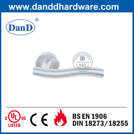 Tay nắm cửa chống cháy màu bạc hiện đại CE Lớp 4 SS304 cho cửa xả-DDTH007