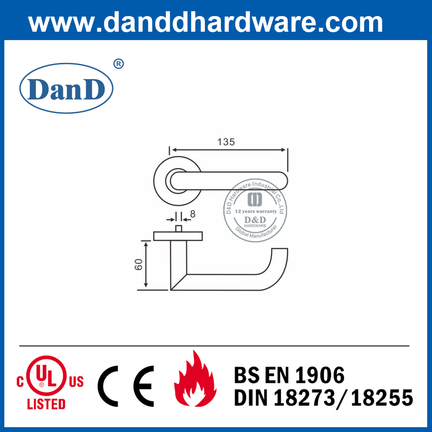 Tay nắm cửa ngoài inox 304 hiện đại cho cửa gỗ-DDTH018