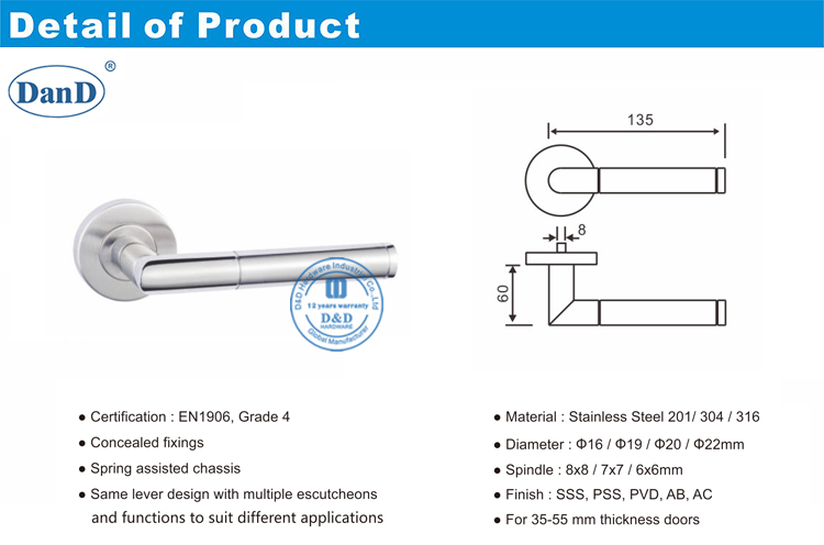 Tay nắm cửa đôi-Phần cứng D và D
