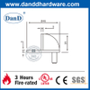 Nút chặn cửa bán cầu bằng thép không gỉ màu đen mờ-DDDS001