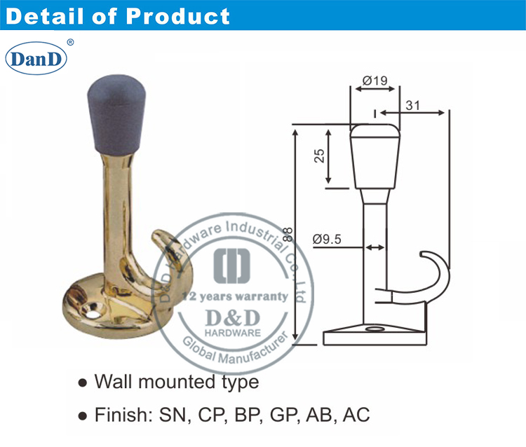 Phần cứng chặn cửa vô hình-D và D